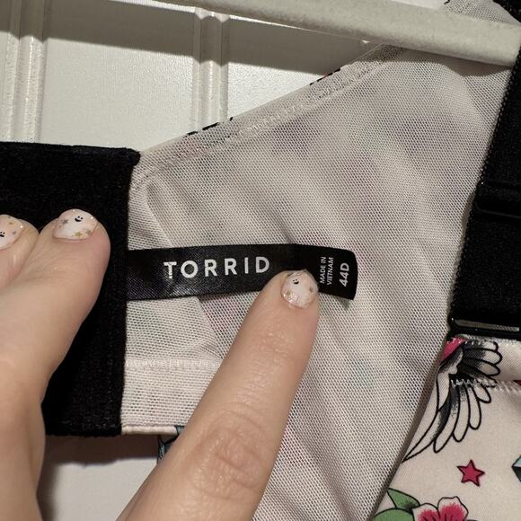 Torrid Dream Wire Free Bra Tattoo Print Size 44D - Picture 4 of 6